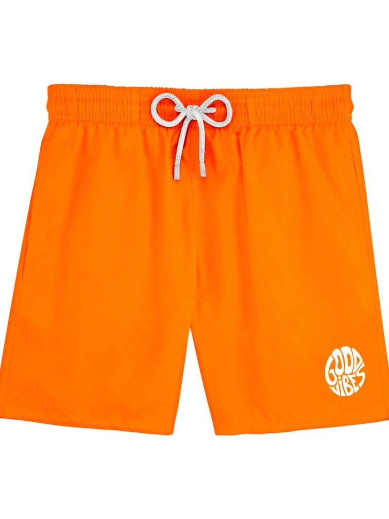 CONJUNTO Streetwear Camiseta + Bermuda Good Vibes - Laranja