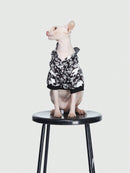 Jaqueta Dog Crânio Rosa Preto Branco C/ Capuz