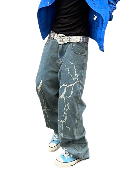 Calça Jeans Streetlife Relâmpago Folgada