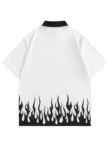 Camisa Polo Sparrle Fire Branco Preto