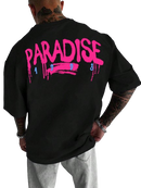 Camisa Over Street Paradise Preto Roxo