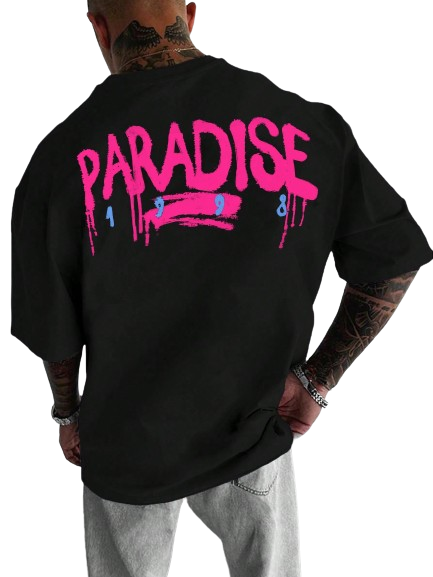 Camisa Over Street Paradise Preto Roxo