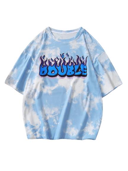 Camiseta Tie Dye Double Azul Claro