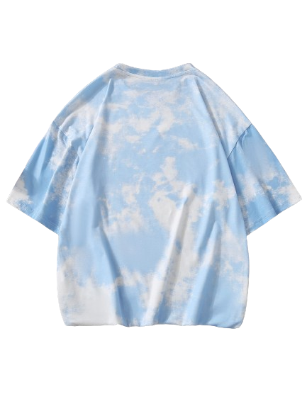 Camiseta Tie Dye Double Azul Claro