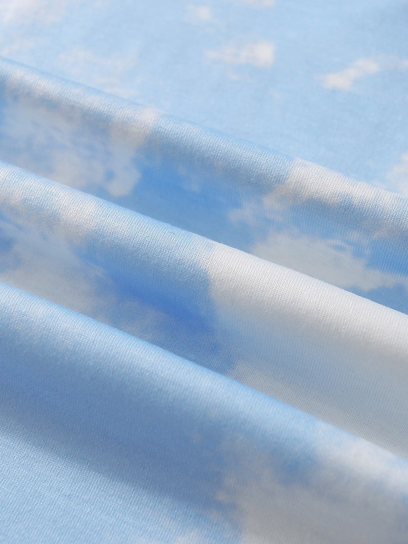 Camiseta Tie Dye Double Azul Claro