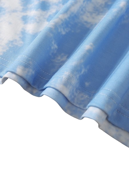 Camiseta Tie Dye Double Azul Claro