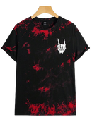 Camiseta Tie Dye Trash Preto Vermelho