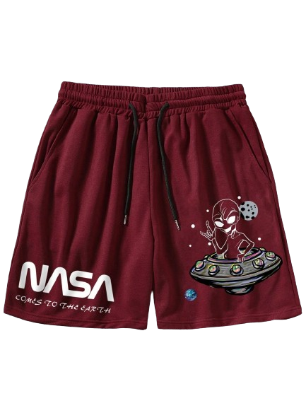 Bermuda Homme Nasa Alienígena Vinho