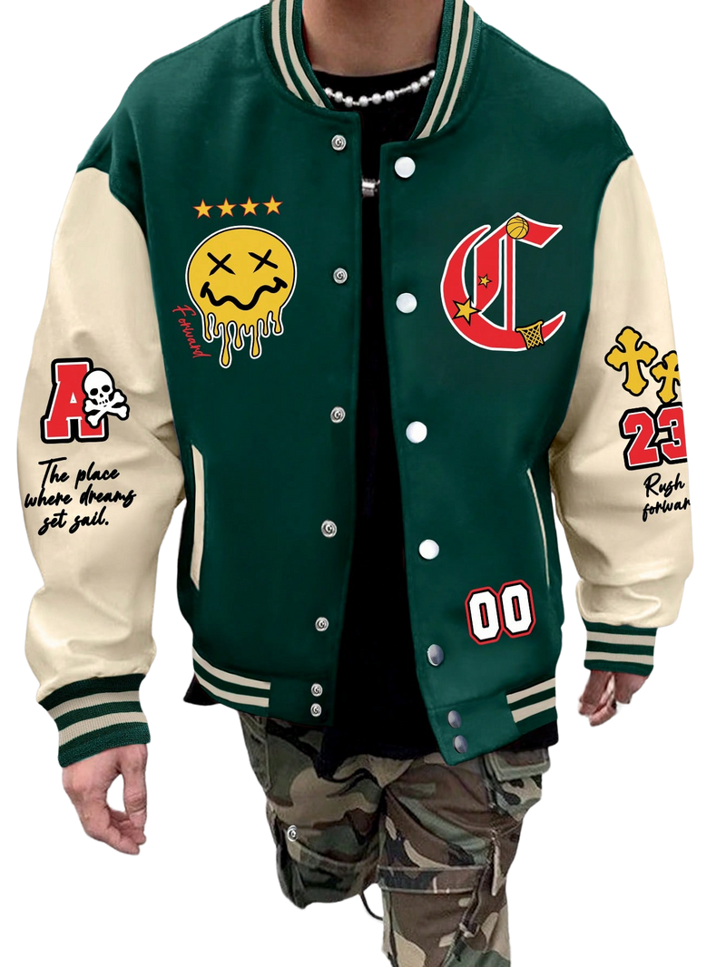 Jaqueta Varsity Football Over - Verde