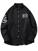 Work Shirt Chicago 32 Manga Longa Preto