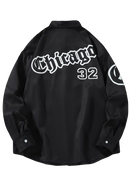 Work Shirt Chicago 32 Manga Longa Preto
