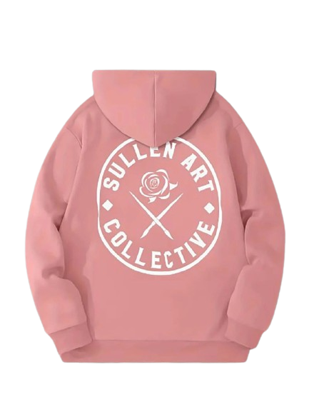 Moletom Canguru Oversize Sullen Art Collective Rosa