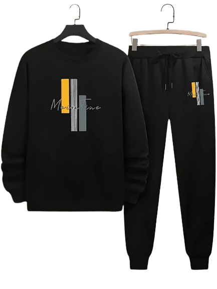 Conjunto Oversize Moletom + Calça Main Time Preto