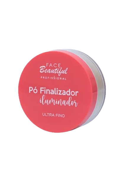 Pó Facial Finalizador Iluminador Glow Ultra Fino Maquiagem Pó Solto Peles Médias e Escuras