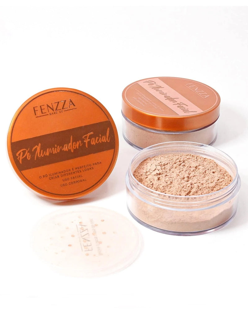 Pó Iluminador Facial e Corporal/Pó Iluminador Glow Fenzza