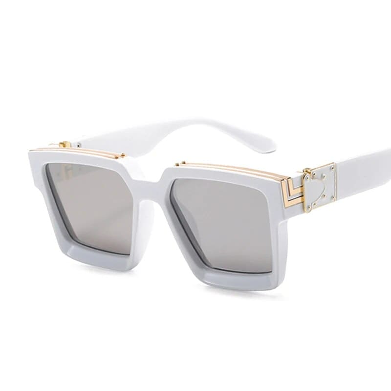 Óculos Classic Driver Prata Branco Sun