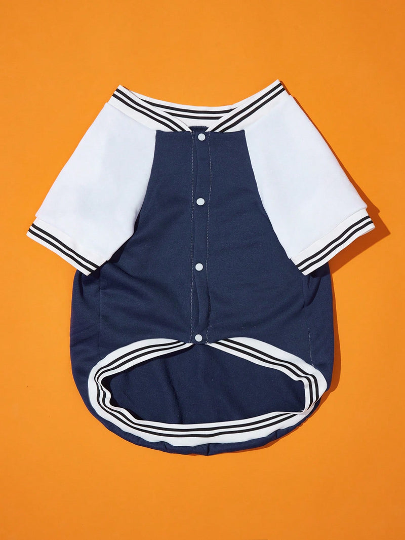 Jaqueta Dog Baseball Cardigans Azul