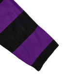 Camisa Suéter Listrado Roxo Preto Manga Longa