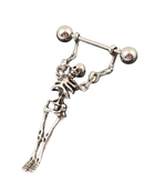 Piercing Gótico Crânio Aço Inoxidável Brinco