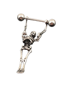 Piercing Gótico Crânio Aço Inoxidável Brinco