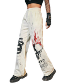 Calça Romwe Snake Skull Punk