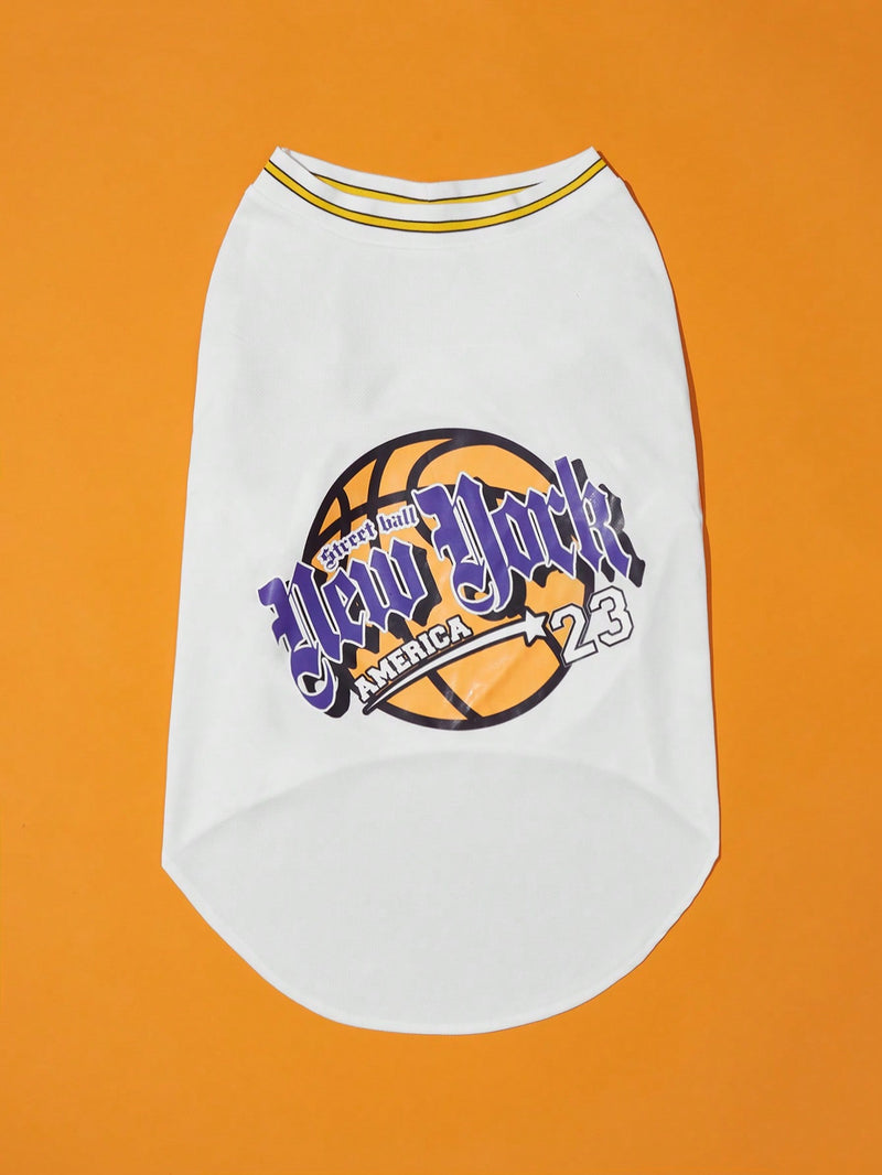 Regata Pet Basquete New York 23 Branco