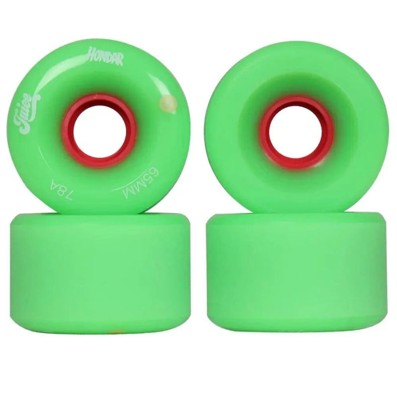Roda Hondar Juice 65mm - Verde/Rosa/Laranja