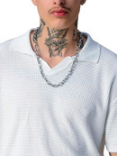 Camisa Polo Tricot Casual Over Branco