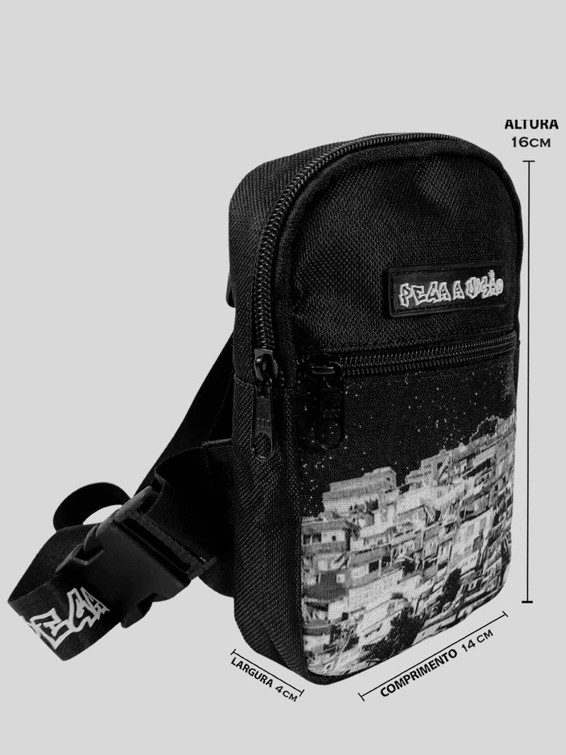 KIT Shoulder Bag Pega A Visão Favela  + Bucket Pega A Visão Preto