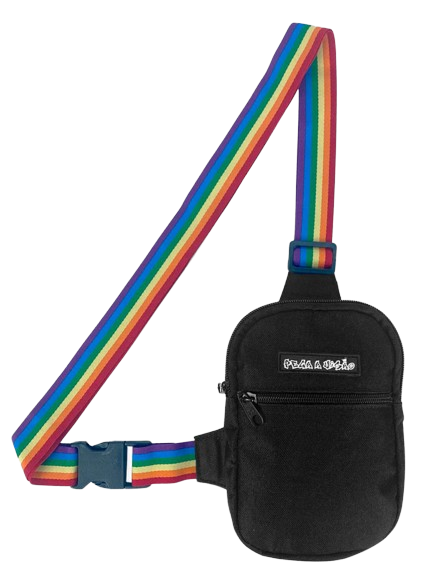 Shoulder Bag Pega A Visão Preta Alça LGBT