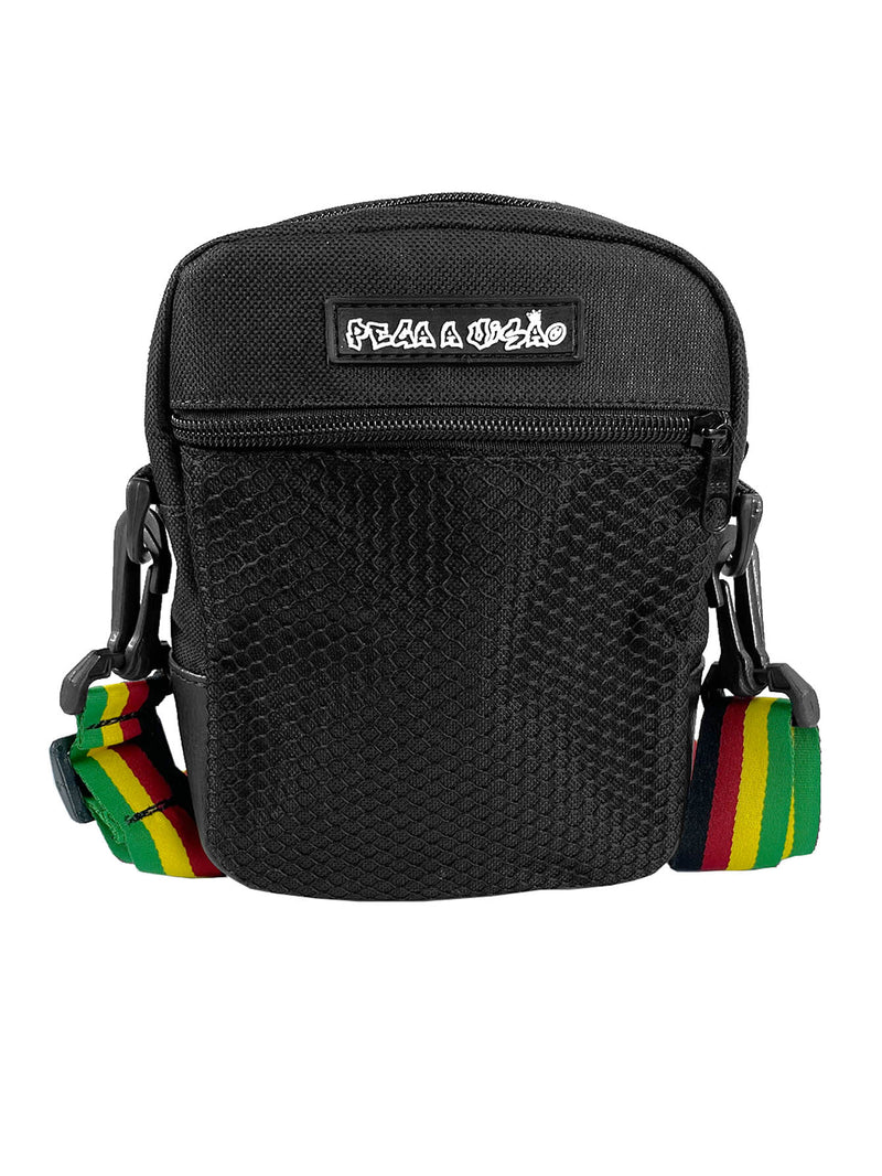 Shoulder Bag Pega A Visão Preta Alça Reggae
