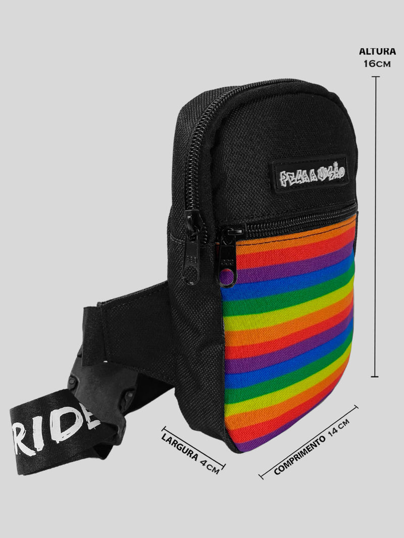 Shoulder Bag Pega A Visão LGBT Alça Preta