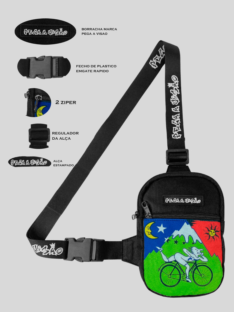 KIT Shoulder Bag Pega A Visão Bike  + Bucket Pega A Visão Preto