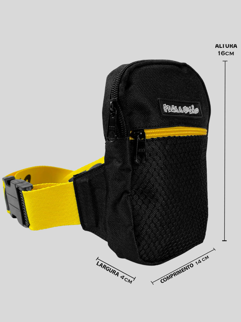 KIT Shoulder Bag Pega A Visão Amarelo  + Bucket Pega A Visão Preto