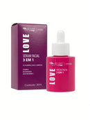 Sérum Facial 3 em 1 Vitamina C Rosa Mosqueta Ácido Hialurônico 30ml