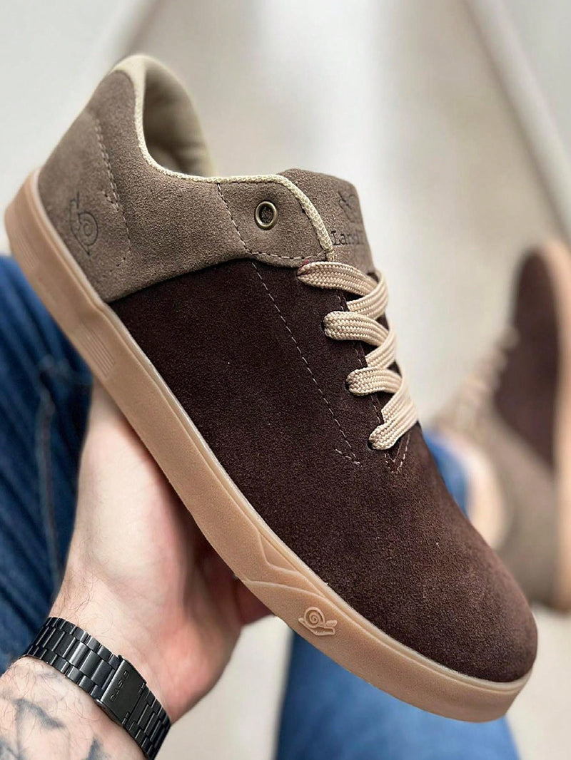Tênis LandFeet Couro Marrom Skate