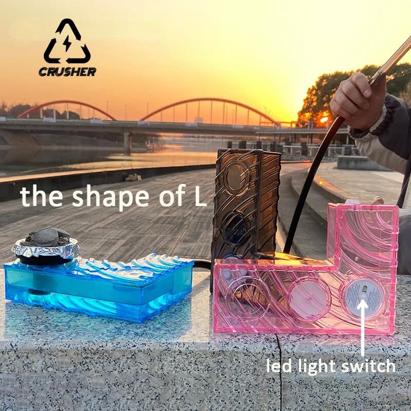 NARGUILE C/ LED CRUSHER L SHAPED - 3 Modelos