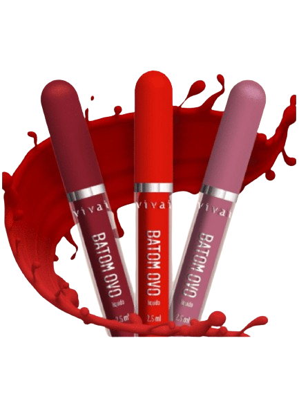 Batom Liquido Matte Ovo Vivai - 12 Cores